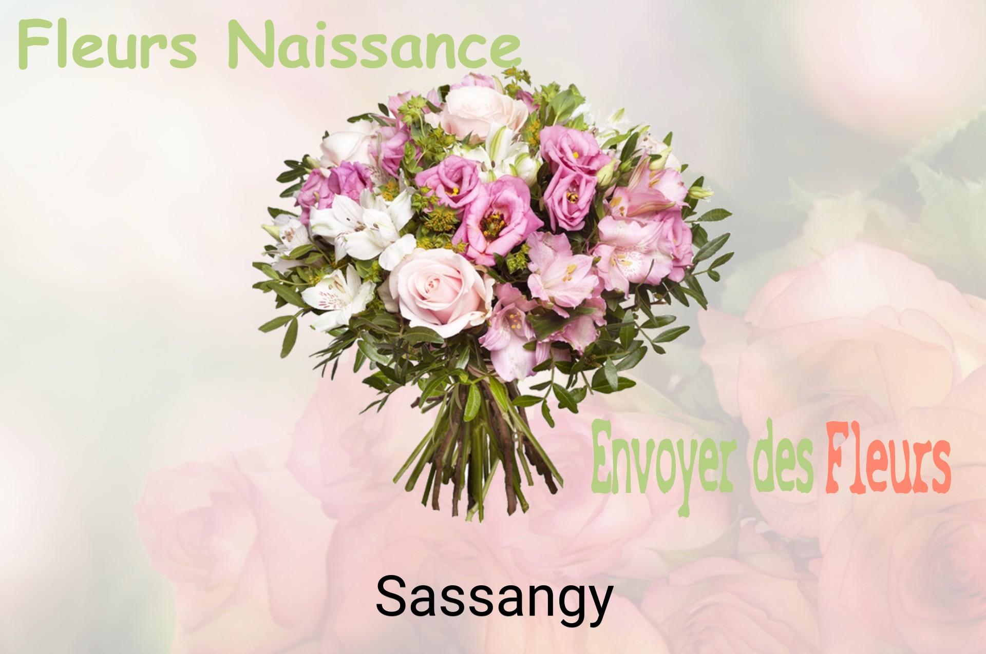 Bouquet de fleurs de naissance livré à Sassangy
